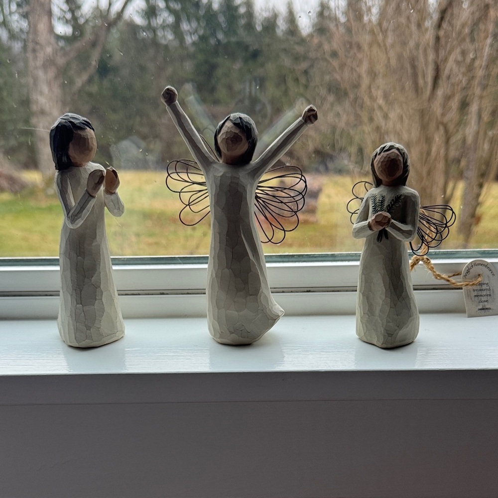 Willow Tree Angel Trio - Cream and Brown